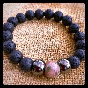 Lava Rock Stretch Bracelet